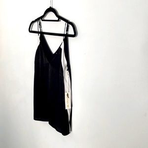 Gold Hawk Black w/ White Side Stripe Haley Cami; Luxurious Fabric NWT  Small